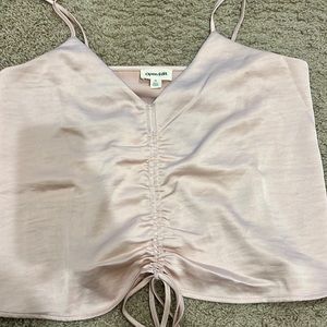 Crop silk cami